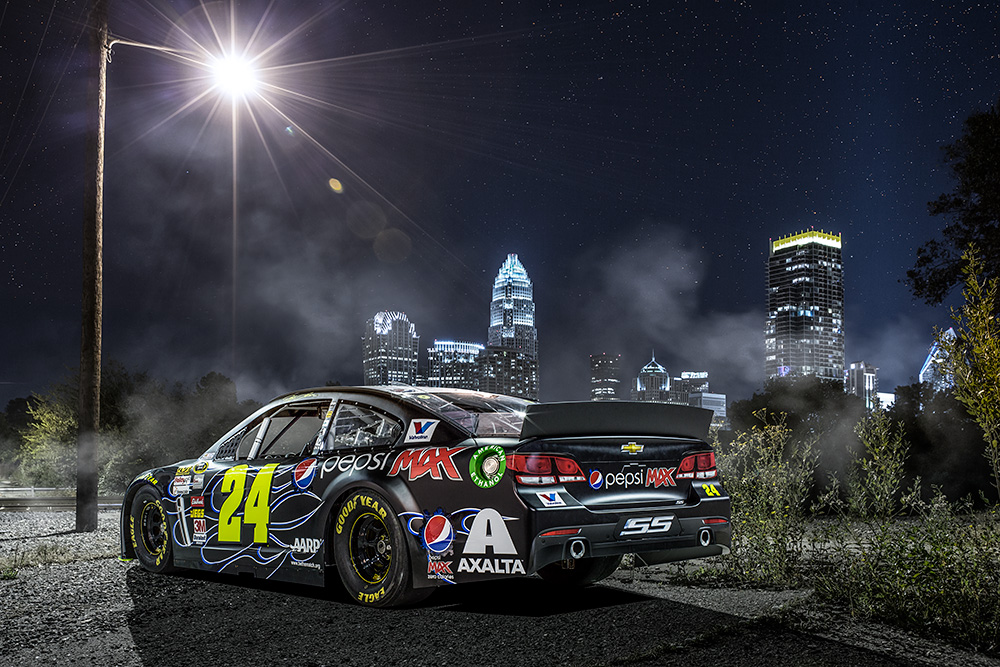 Pepsi Max 2014 NASCAR shoot - Nighttime cityscape shots with NASCAR