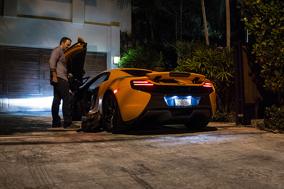 Reluctantly dropping off the McLaren after a quick and successful run across Alligator Alley.... twice