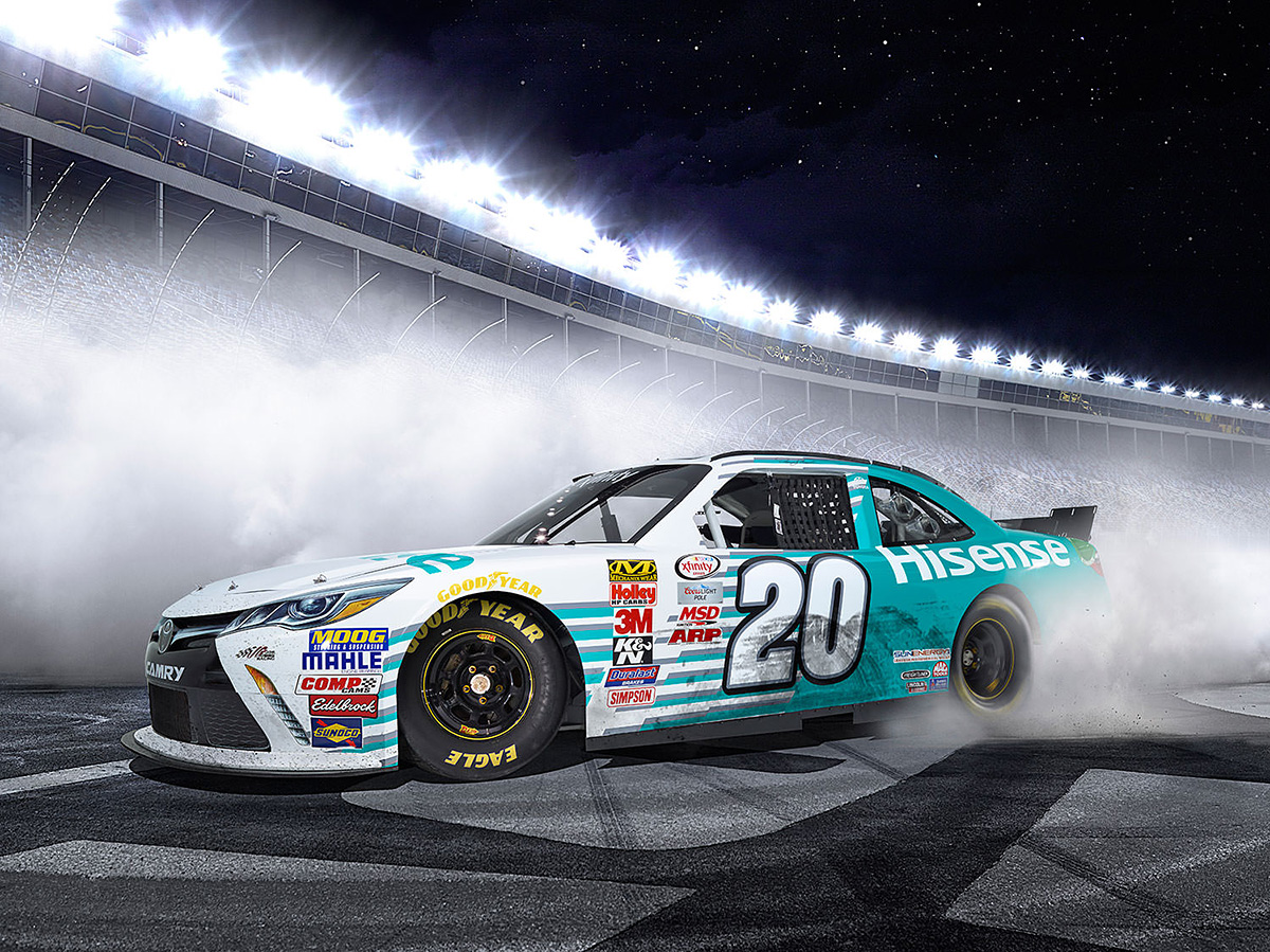 Hisense NASCAR composited image