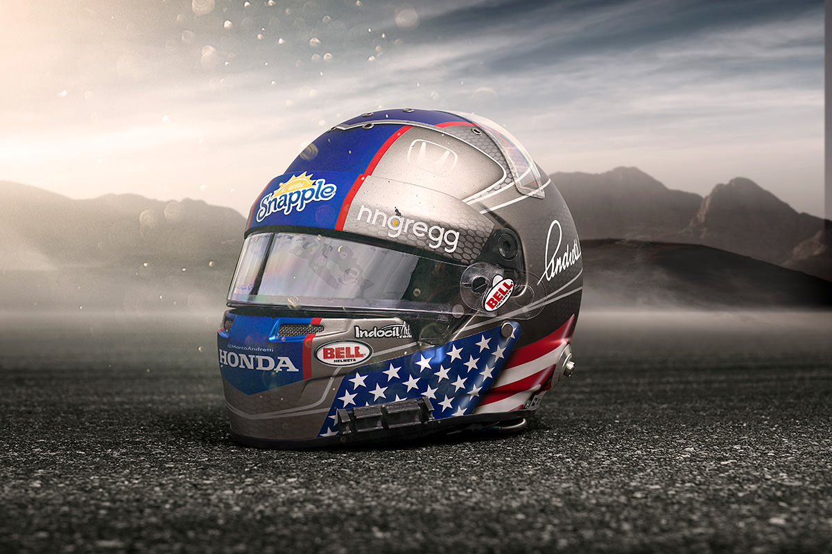 Macro Andretti's helmet