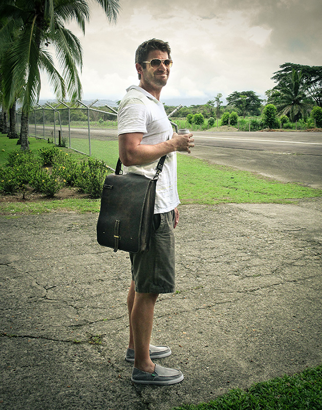 My bag and a beer in Costa Rica, just about all I ever need.