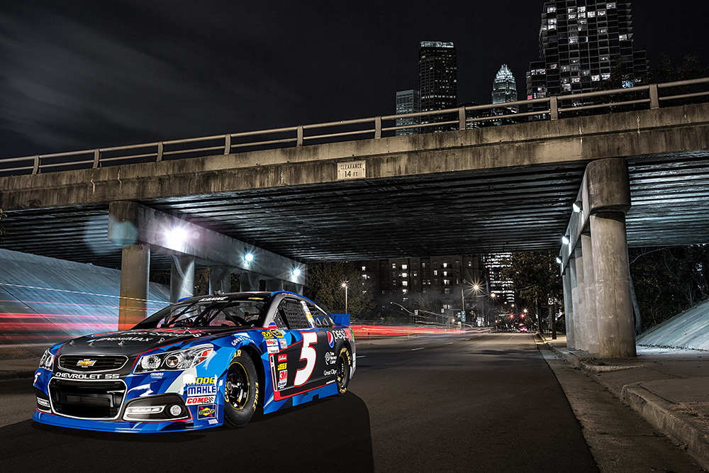Pepsi Max 2014 NASCAR shoot - Nighttime cityscape shots with NASCAR