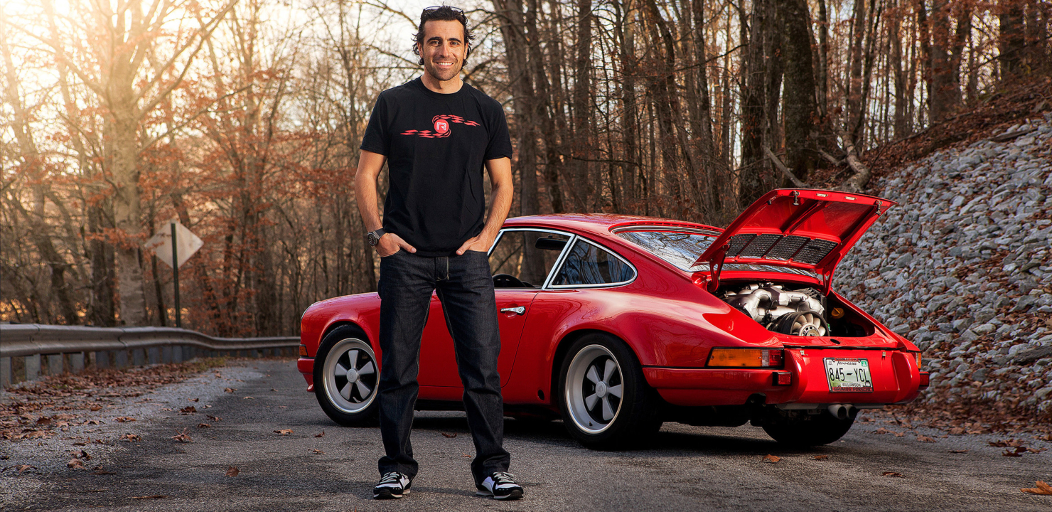Dario Franchitti and his Porsche 911 hot rod